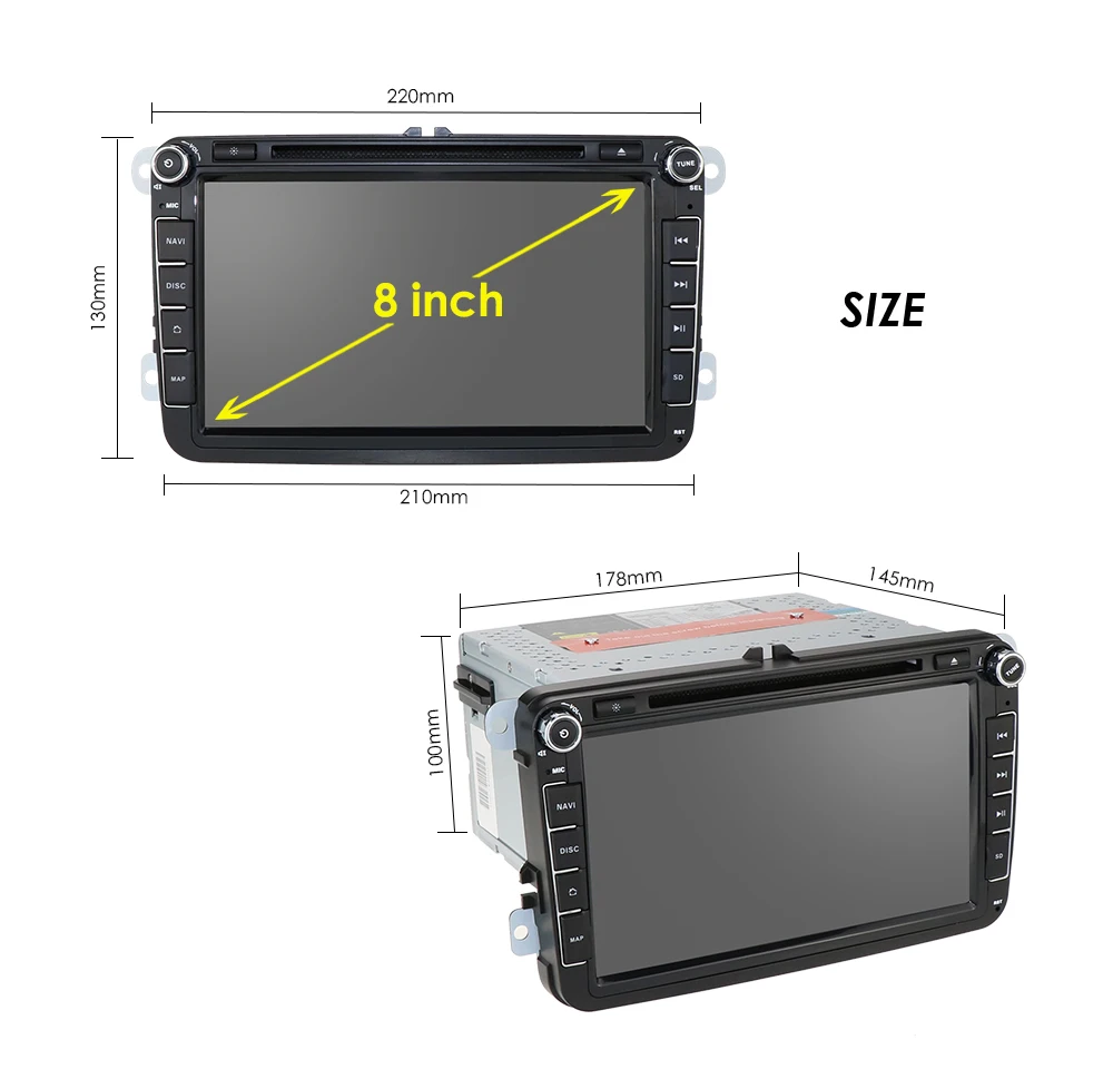 HIZPO 2din Android 9,0 Восьмиядерный 4 Гб ram автомобильный DVD для VW Passat CC Polo GOLF 5 6 Touran EOS T5 Sharan Jetta Tiguan gps Радио bt