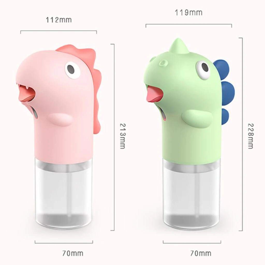 

Cute Dinosaur 300ML Automatic Foaming Motion Sensor Soap Dispenser pink