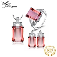jewelrypalace emerald cut simulated zultanite diaspore adjustable ring pendant necklace earrings 925 sterling silver jewelry set