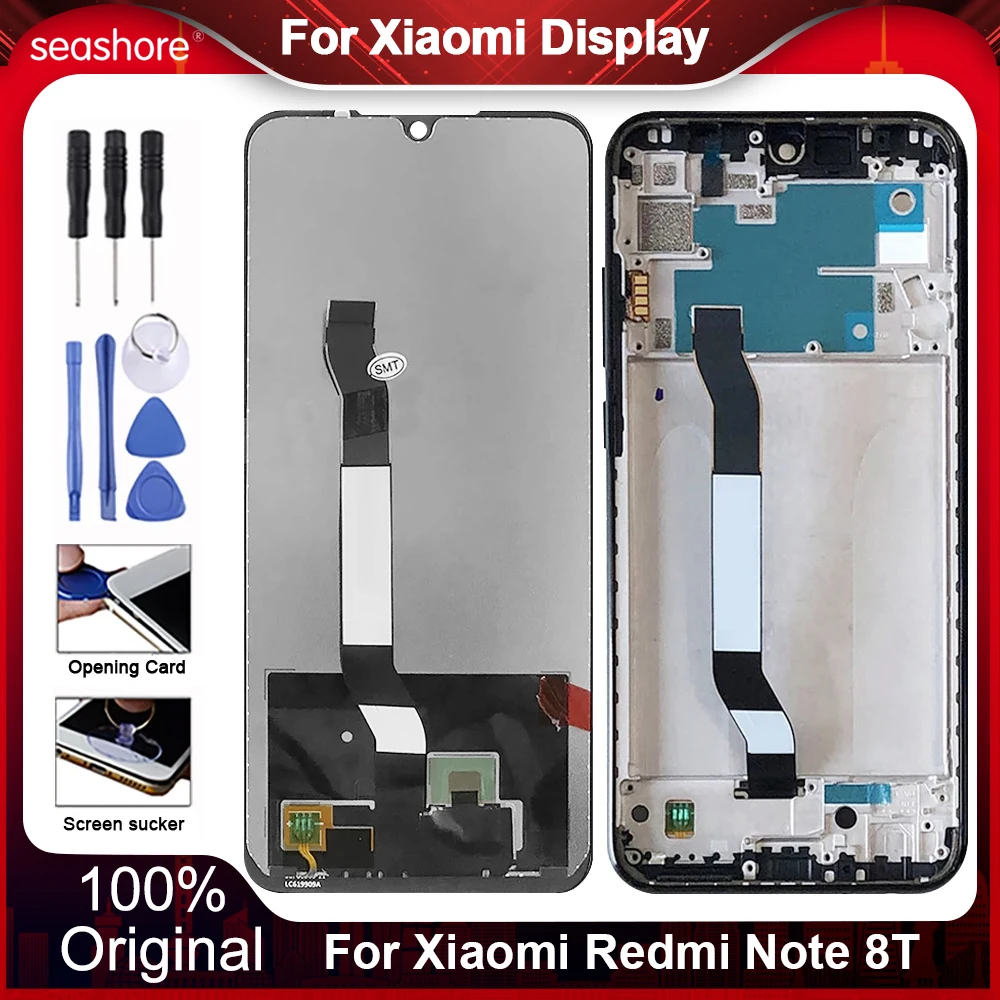 Pantalla Original de 6,3 pulgadas para Xiaomi Redmi Note 8T, Digitalizador de pantalla t&aacute;ctil Lcd para Redmi Note 8T, piezas de repuesto, M1908C3XG-0