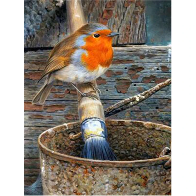 

5D DIY Diamond Painting Animal Painting Iron Bucket Birds Beauty Picture Square/Round Diamond Cross Stitch Embroidery Gift TX450