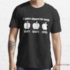 3 яблоки изменили мир Tribute Steven Джобса R I P Горячая Распродажа Клоун футболка для мужчинЖенская обувь с принтом ужас модные футболки