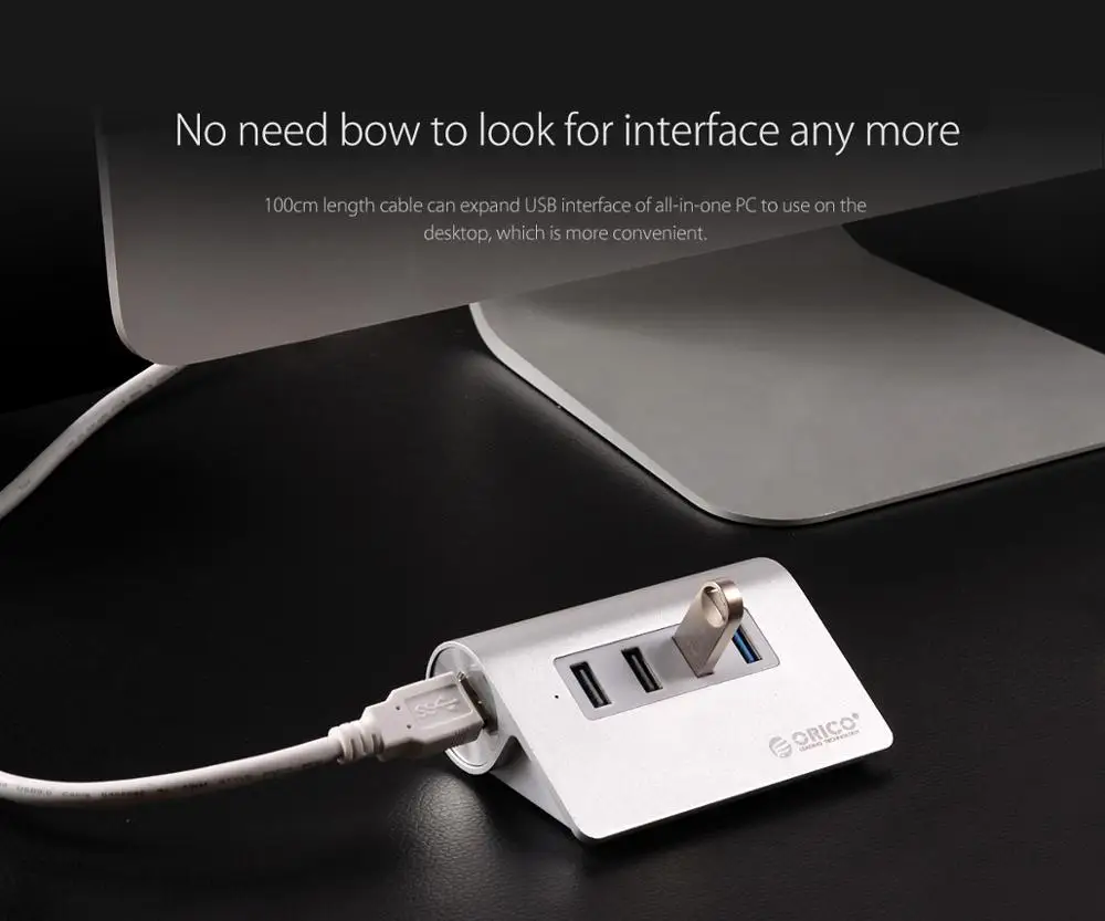 ORICO Micro usb-хаб высокоскоростной 4 порта usb-хаб адаптер-удлинитель USB разветвитель интерфейс питания для ПК Компьютерные аксессуары