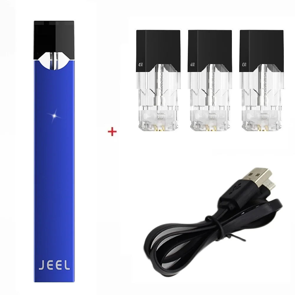 blue Портативный набор электронных сигарет 280 мАч с аккумулятором, стартовый набор, набор ручек Vape 0,7/1,0 мл, картридж для Vape для Juul/Jull - Цвет: blue