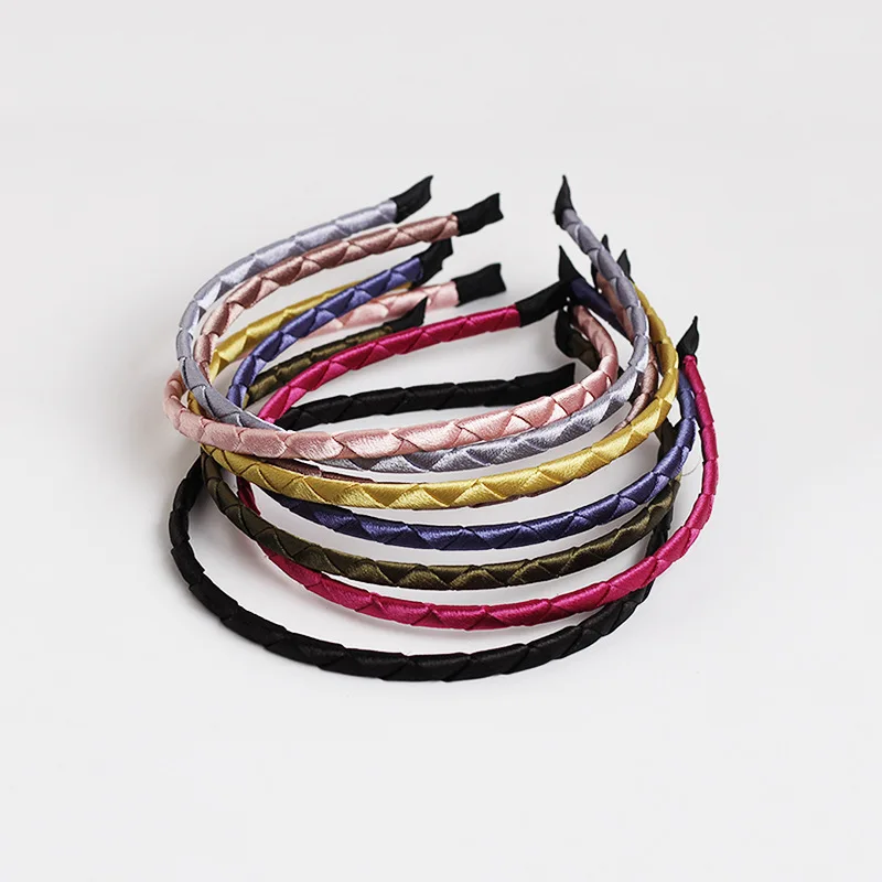 Бесплатная доставка модные цветные плетеные женские повязки для волос яркие на