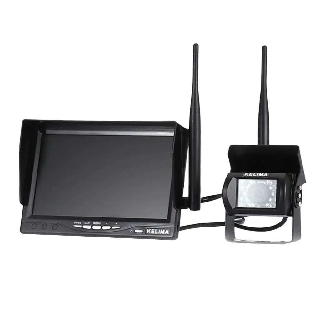 

7in Rear View Kit Mirror Monitor + Waterproof Reverse Car Backup HD Camera