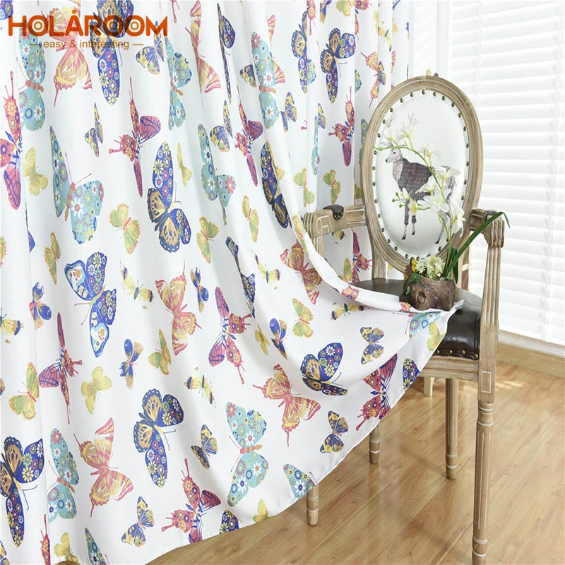 Плотные Шторы s для Гостиная 3D ткань/фатиновое Платье с принтом бабочек дома