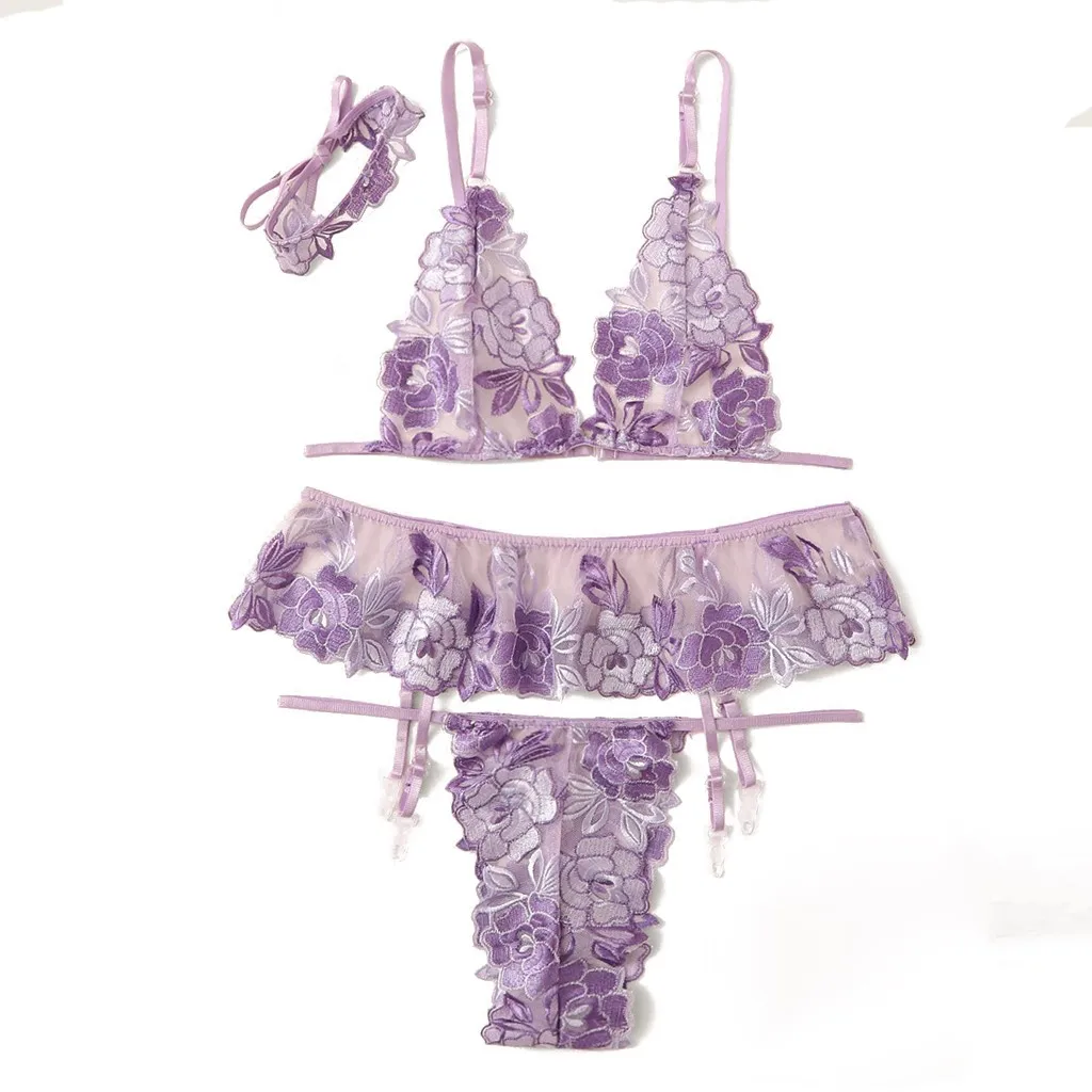 Новое сексуальное женское нижнее белье с цветочной вышивкой кружевное стринги