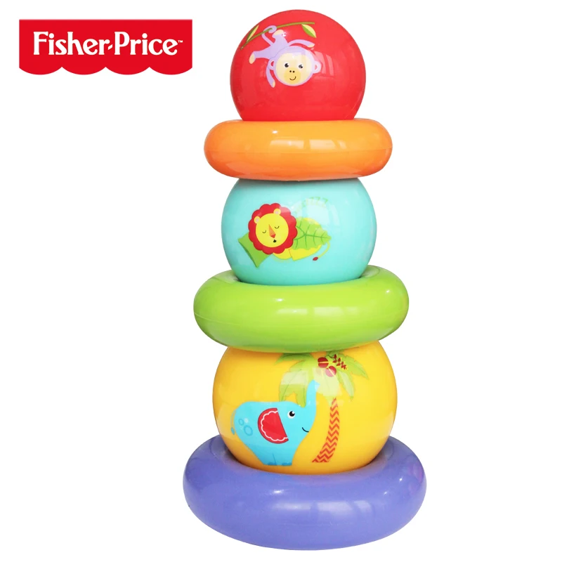 Fisher-Price детские игрушечные мячи тренировочный мяч штабелирование мяч наконечник надувной мяч ручной мячик пинч мяч детский мяч для обучения детей - Цвет: Белый