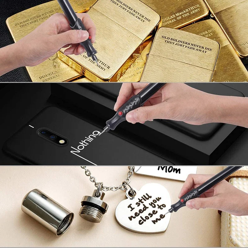Electric Miniature Engraving Pen Tool Belt 5 Interchangeable Diamond Tip For DIY Jewelry Making Metal Glass | Инструменты