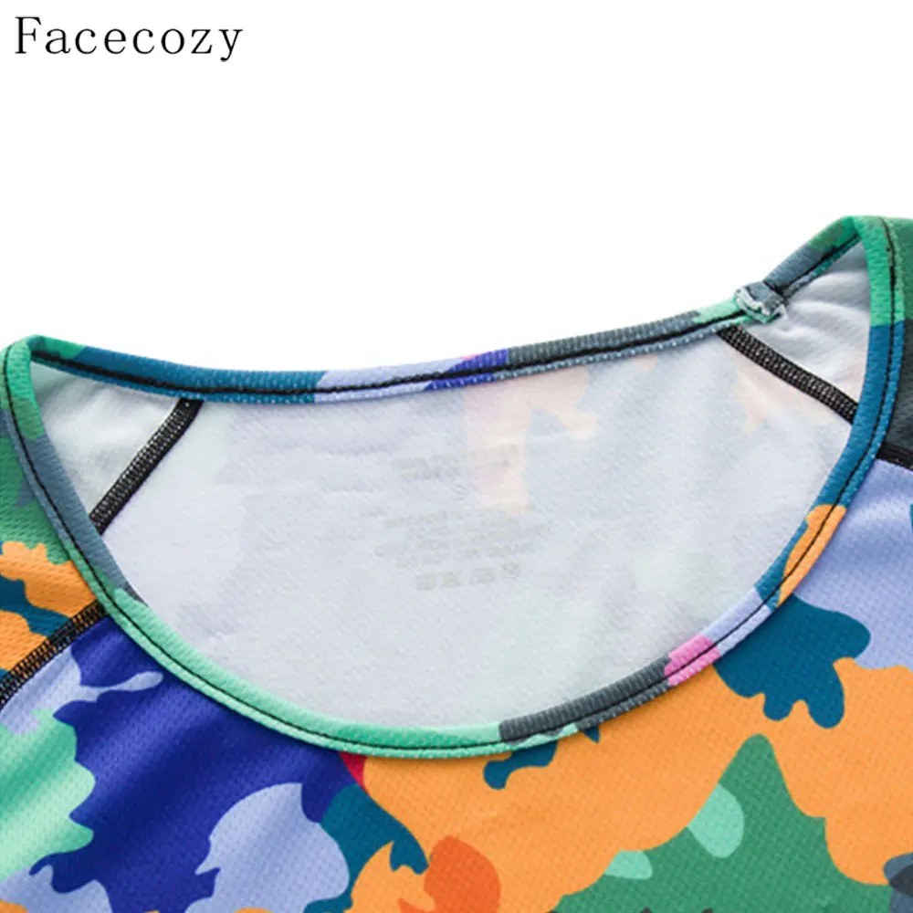 Facecozy женская летняя камуфляжная футболка из 100% полиэстера тонкие быстросохнущие