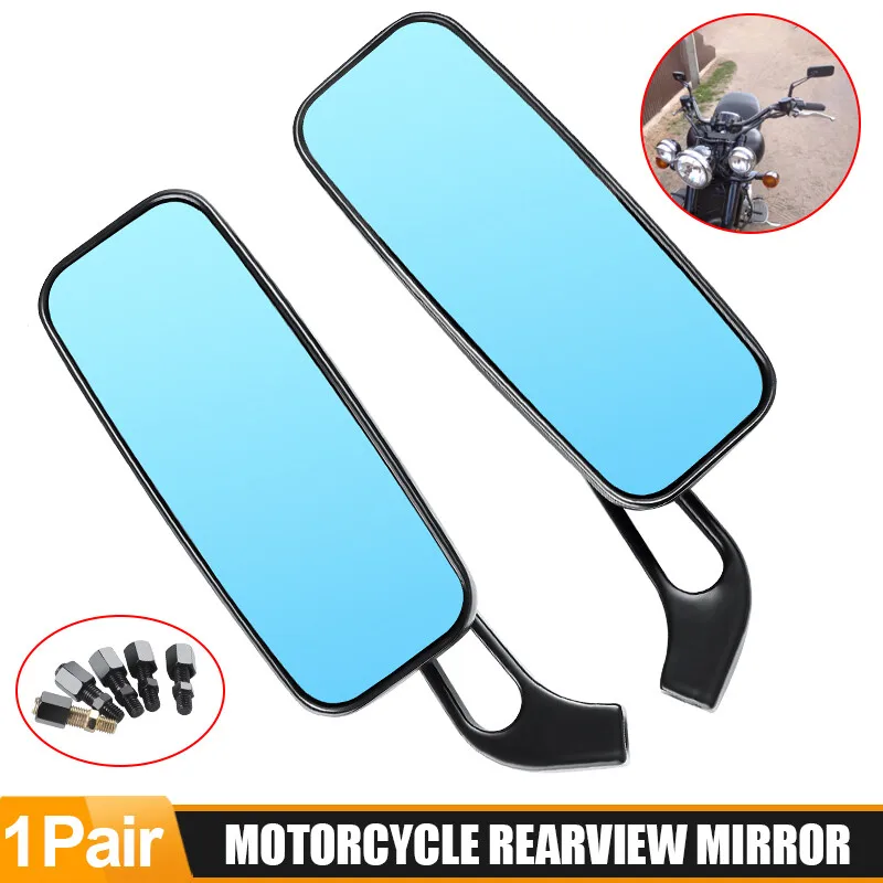 Мотоциклетное боковое зеркало заднего вида Алюминиевое квадратное 8 мм 10 для
