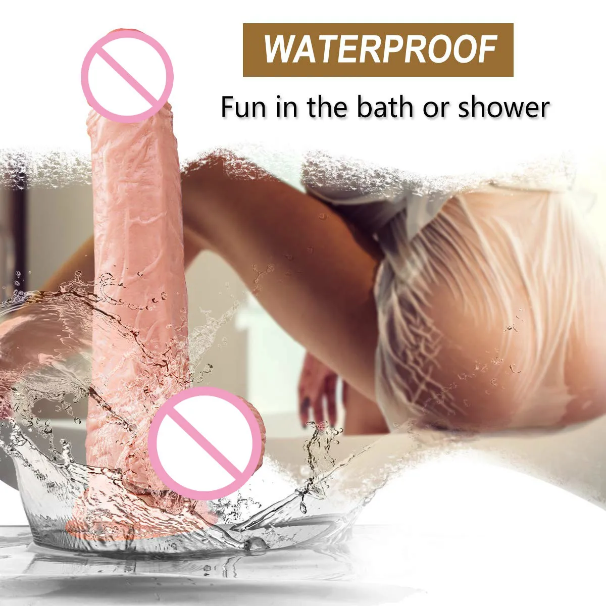 Реалистичный огромный фаллоимитатор 7 5 дюйма 3 размера водонепроницаемый гибкий