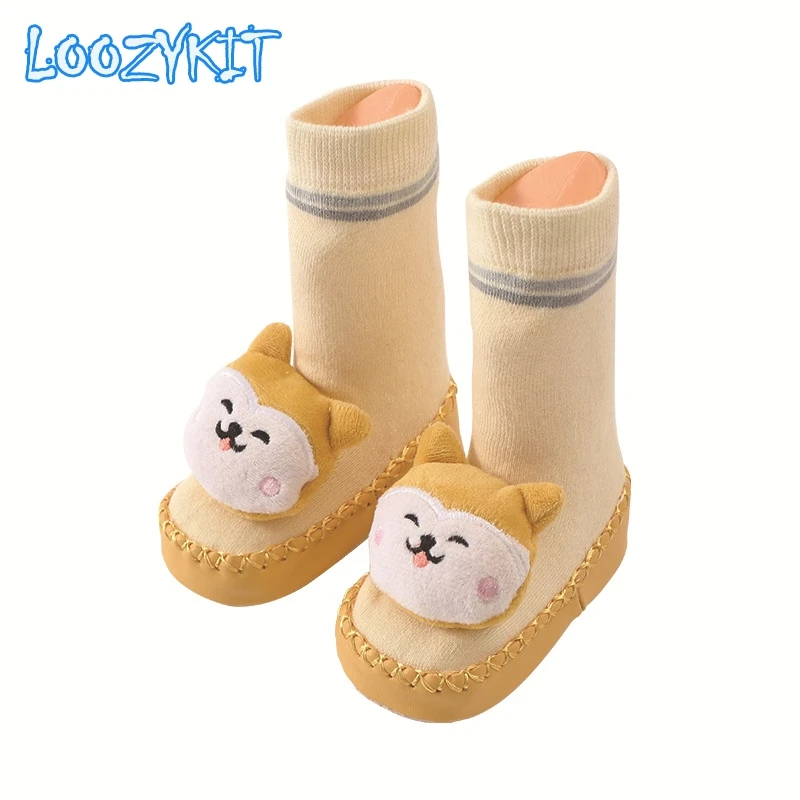 

Baby Socks Shoes Infants Non-slip Soft Bottom Cartoon Indoor Toddle First Walkers For Boys And Girls