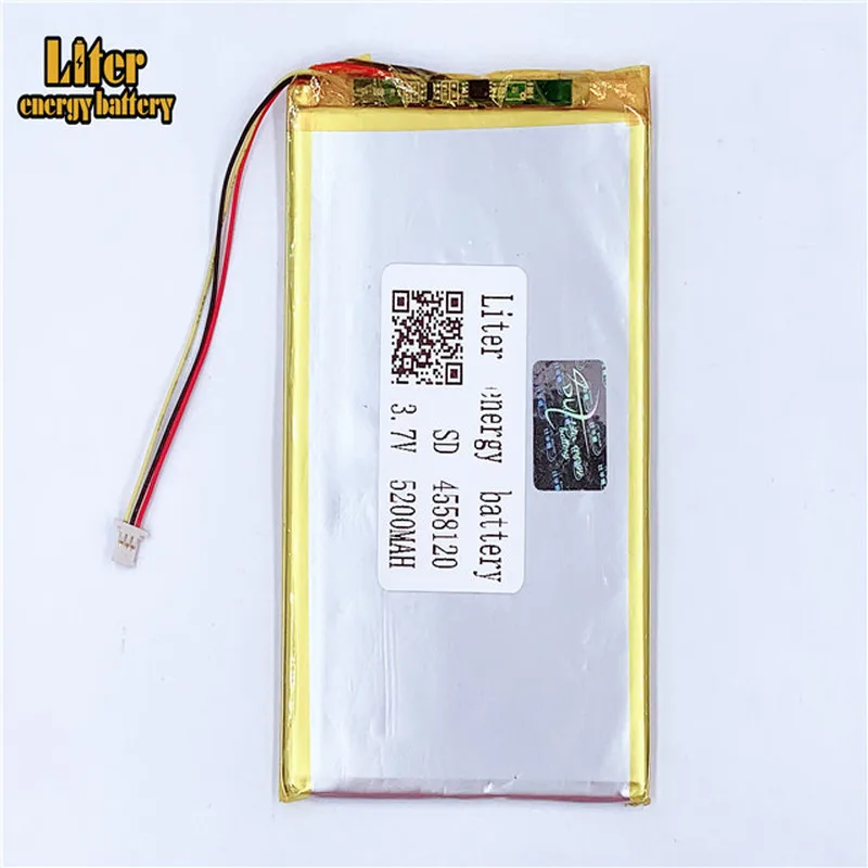 1 0 мм 3pin разъем 4558120 4560120 3 7 в 5200 мАч оптовая продажа ультра тонкие lipo батареи