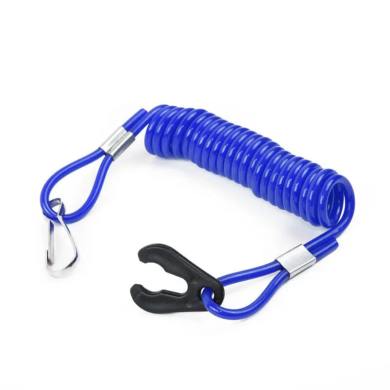 

1.6M Boat Motor Kill Stop Switch Key Rope Jet Ski Outboard Stop Kill Key Floating Safety Lanyard Rope Blue For Honda
