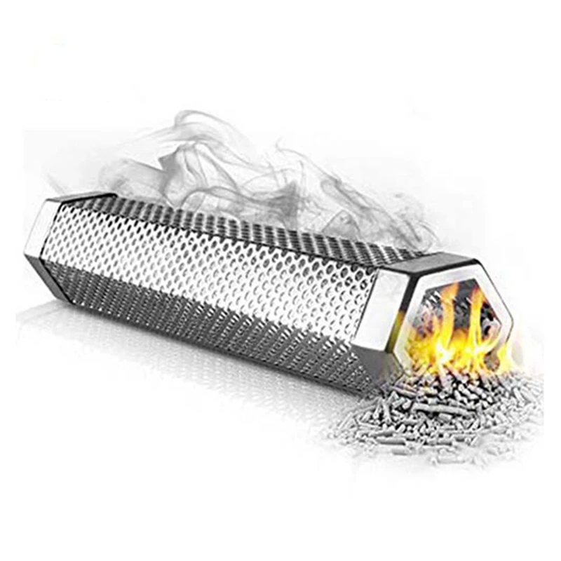 

Barbecue Set BBQ Grill Smoker Tube Perforated Mesh Tube Stainless Steel Barbecue Barbecue for Smoking Cheese