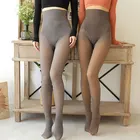 Женские теплые колготки, зимние плюшевые женские колготки, колготки с высокой талией, пикантные утепленные флисовые эластичные нейлоновые леггинсы для живота
