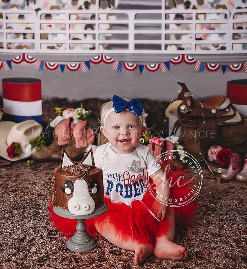 

Mehofond Rodeo Photography Background Baby Shower Birthday Party Backdrop Photophone Photo Studio Props