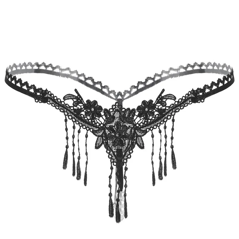 

T Panties Women Crotchless Underwear Lace Seamless Thongs Women's Pants Sexy Pearl Erotic Female Sexy Lingerie shirt