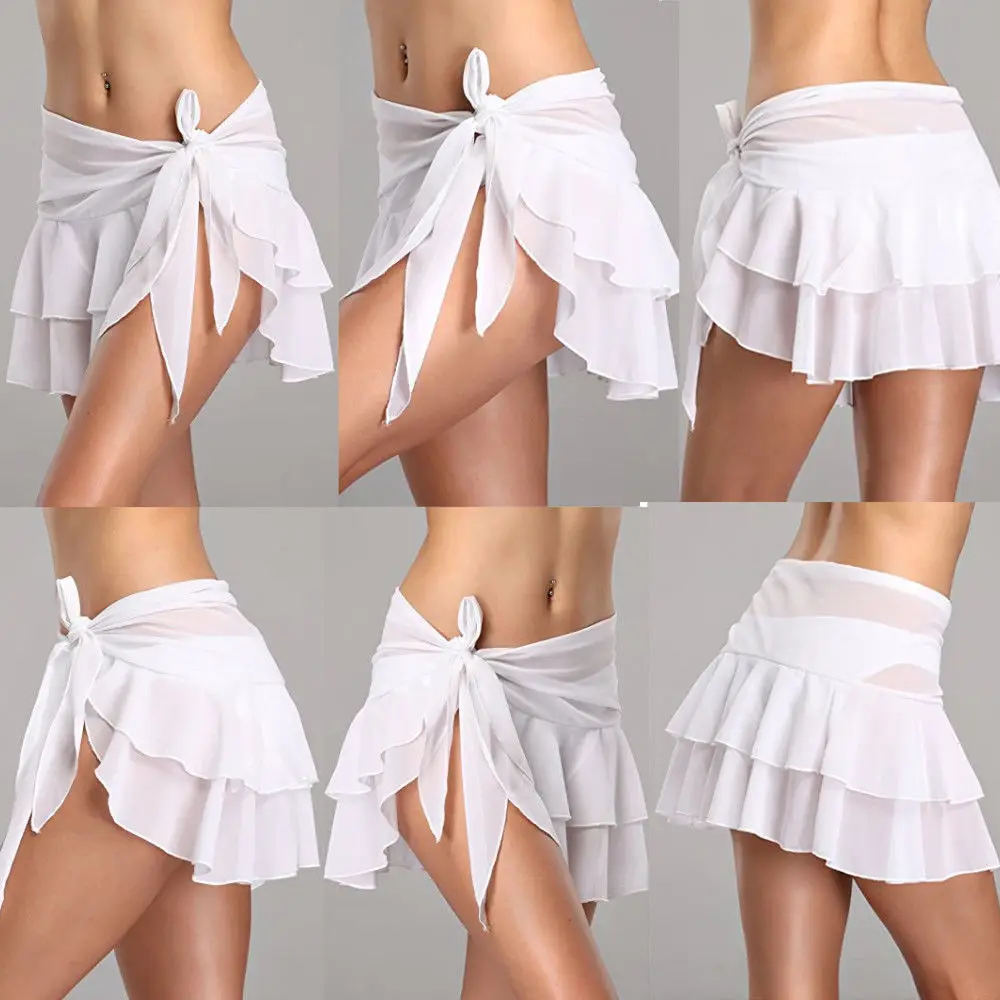 

Sexy Women Solid Pareo Beach Bikini Cover Up Wrap Skirt Sarong Beachwear Bathing Suit Beachwear Swimsuit