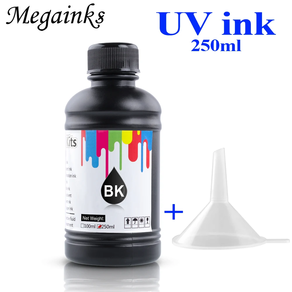 

250ml UV Ink for Epson L800 L805 L1800 1390 1400 1410 4800 4880 7800 7880 DX4 DX5 DX6 DX7 Printhead for Roland Mimaki Printer