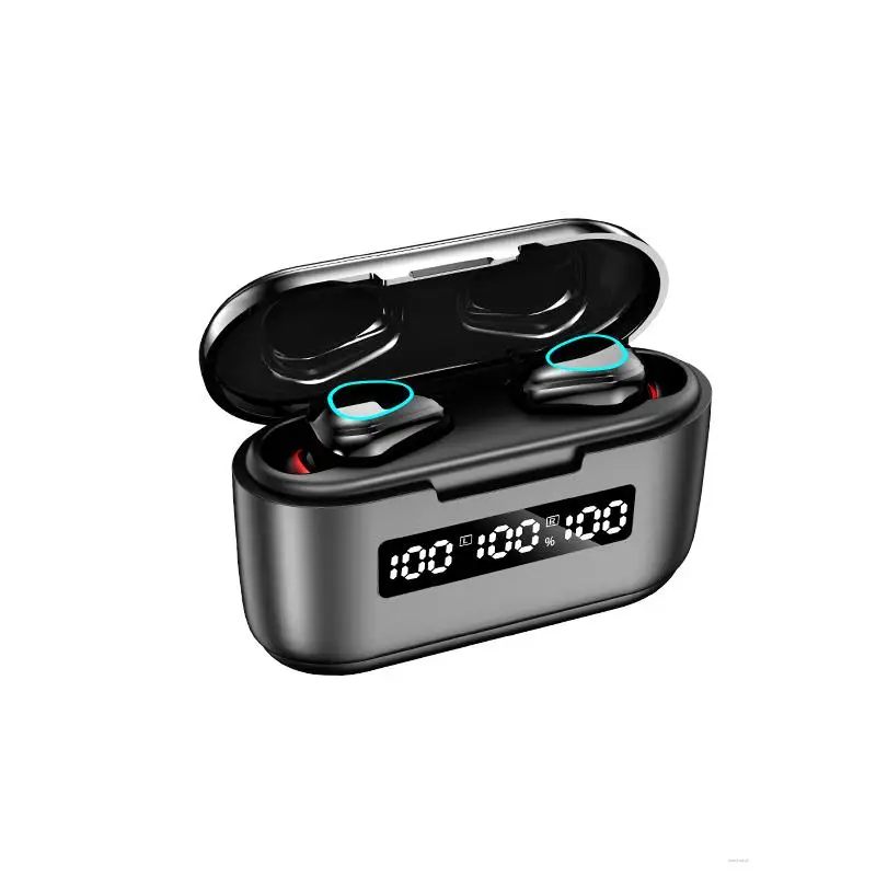 

Bluetooth Headset Smart 5.1 Stereo Surround Sound Touch Control With Digital Display Charging Compartment Mini Headset