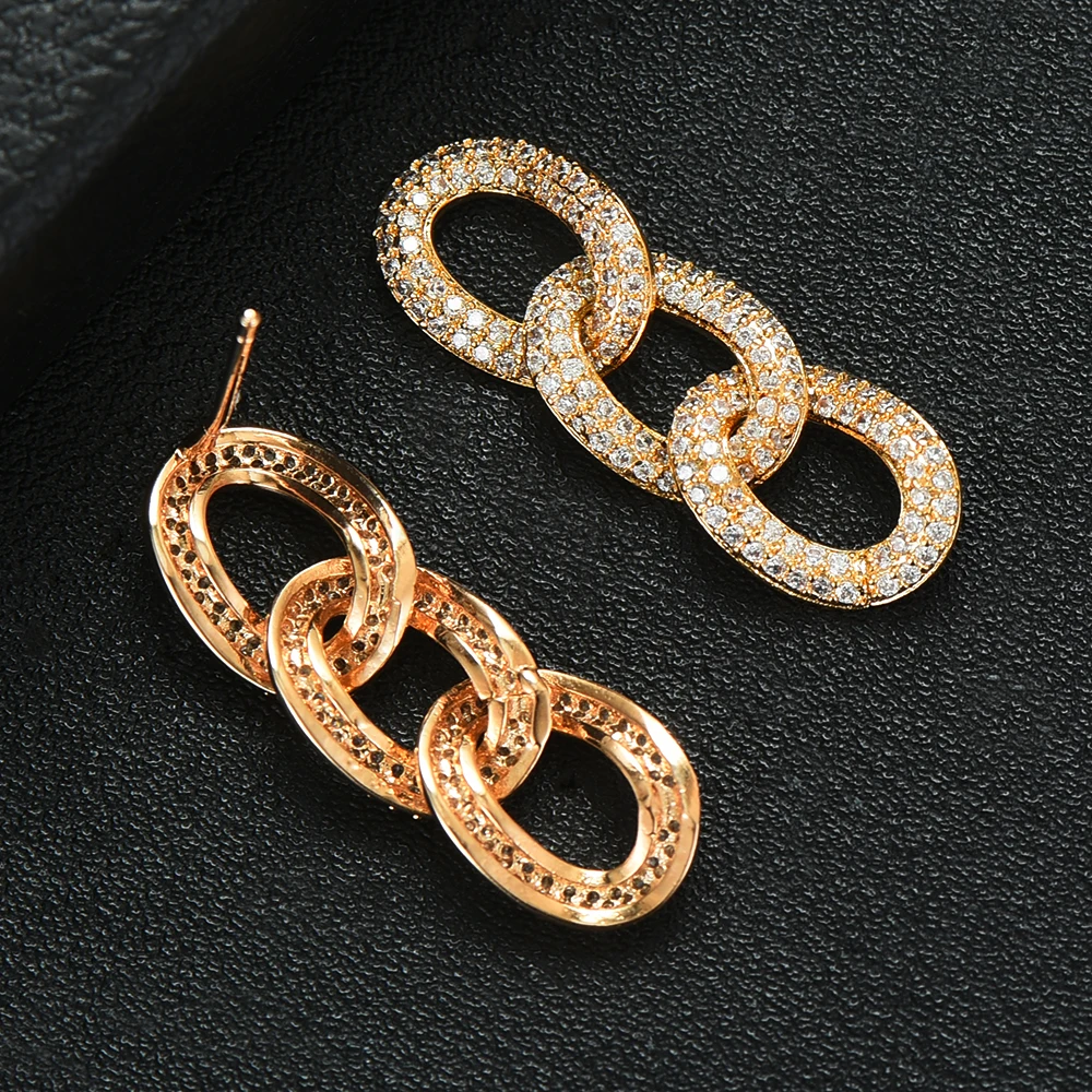 Missvikki Charms Полностью Покрытые Кристаллами циркония круглые серьги благородные Naija