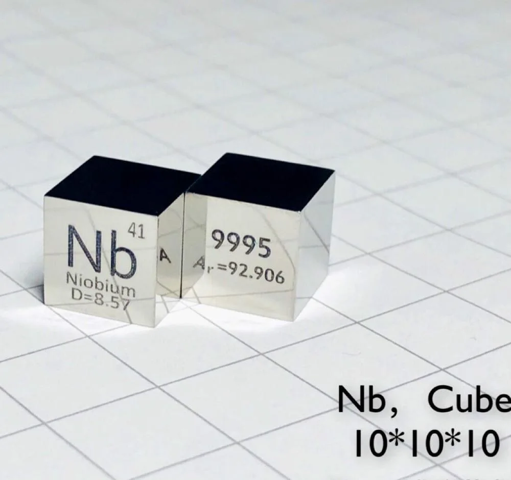 

Free shipping 6-sided Mirror Polished Double-sided Engraved Metal 10mm Niobium Nb Cube Nb≥99.95%