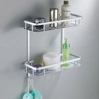 bathroom shelf space aluminum shower basket corner shelves bathroom shampoo holder kitchen storage rack accessories
