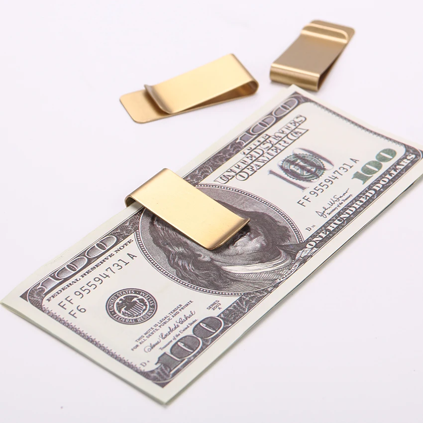 1 шт. Высокое Качество Латунный металлический зажим для денег модный простой