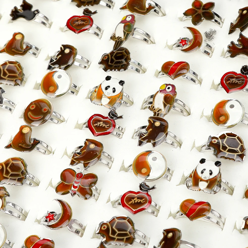 100 шт. изменение настроения температуры чувства эмоции цвет кольца для мужчин и