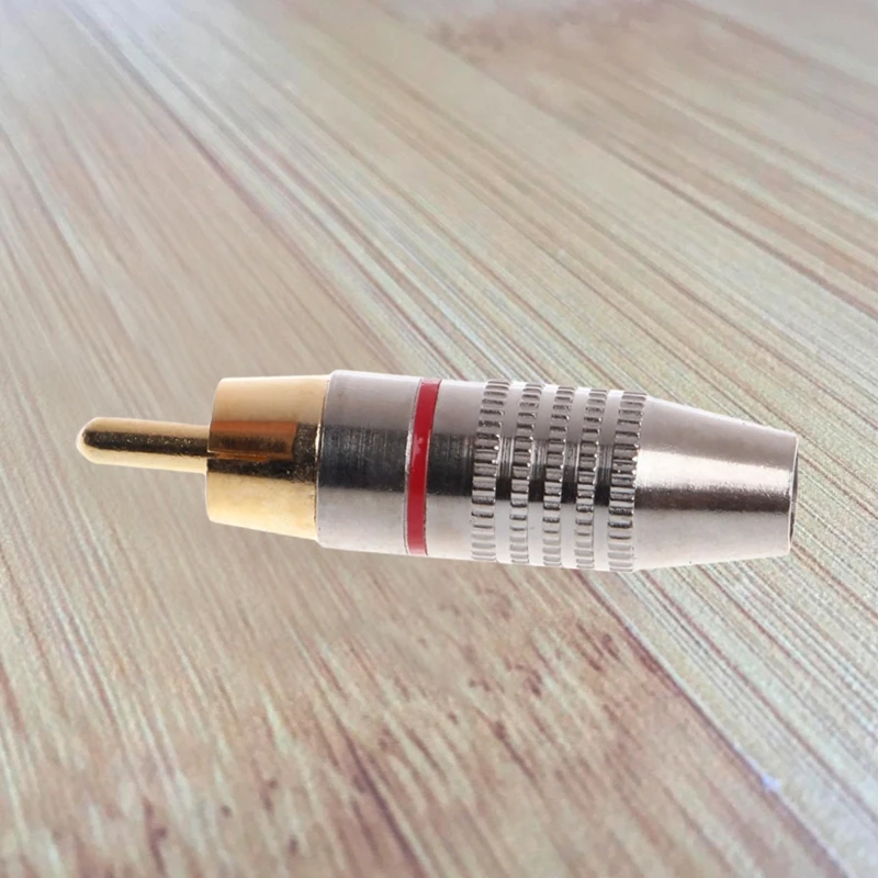 10 шт. RCA разъем видео Блокировка кабель Разъем позолоченный|Коннекторы и разъёмы|