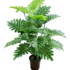 Искусственные растения Monstera, 70 см, 18 дюймов, пластиковые тропические пальмовые ветки, искусственное кокосовое дерево, Декор для дома, гостиной, офиса
