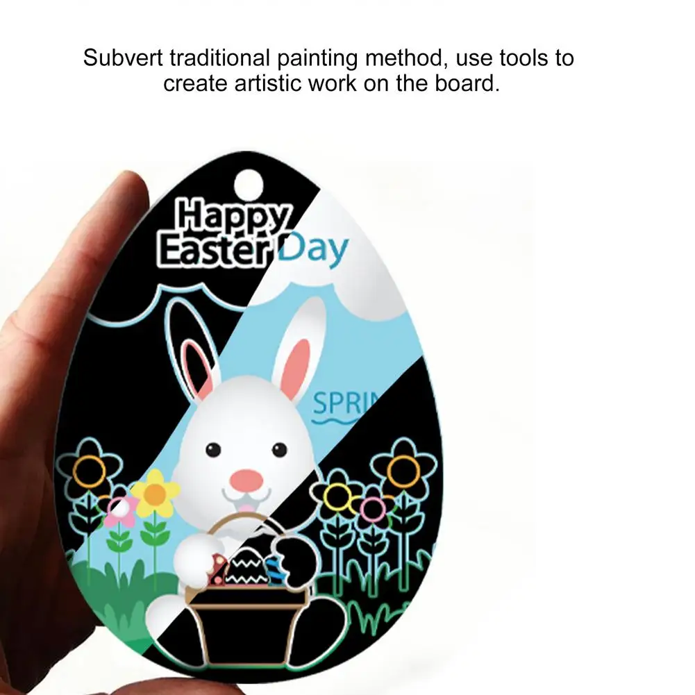 Пасхальные бумажные украшения для царапин пасхальное подвесное ремесло