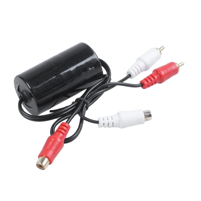 Автомобильный RCA Штекерный к женскому заземляющий контурный изолятор фильтр