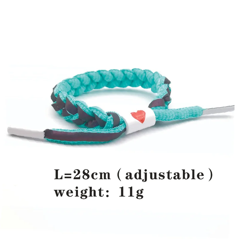 Голографический светоотражающий браслет с маленьким львом персиковым сердечком