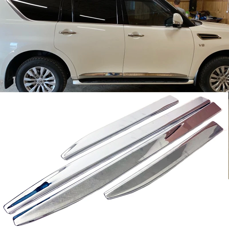 4 шт. хромированные накладки на дверь для Nissan патруль Y62 Armada 2010 2016 2017