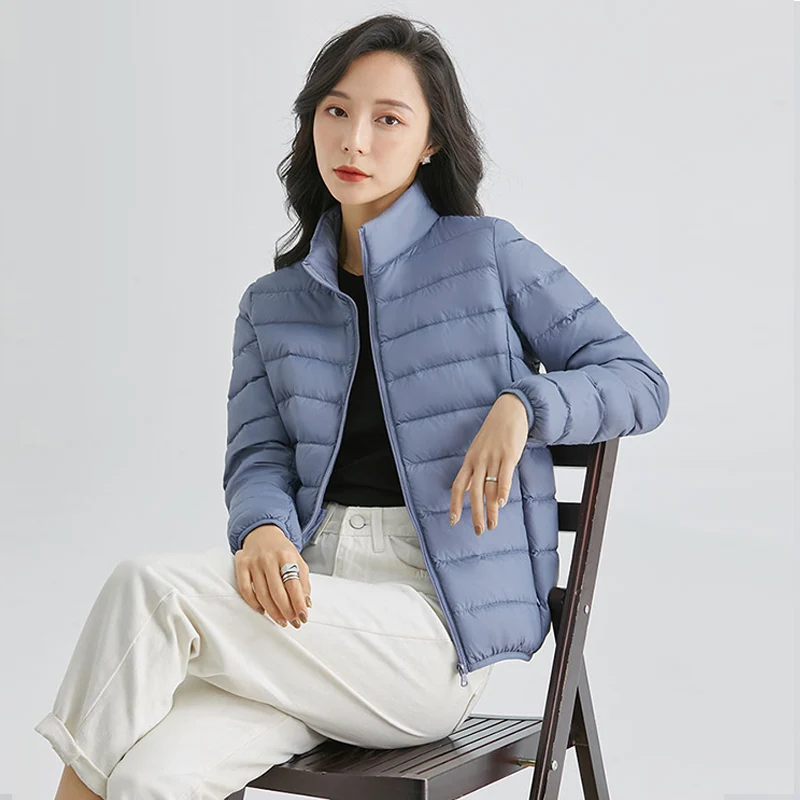 Fitaylor новый зимний легкий теплый пуховик для женщин 90% белый утиный пух длинный