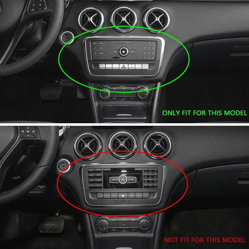 2 шт. Центральная панель управления CD для стайлинга автомобилей Mercedes Benz A B CLA GLA Class