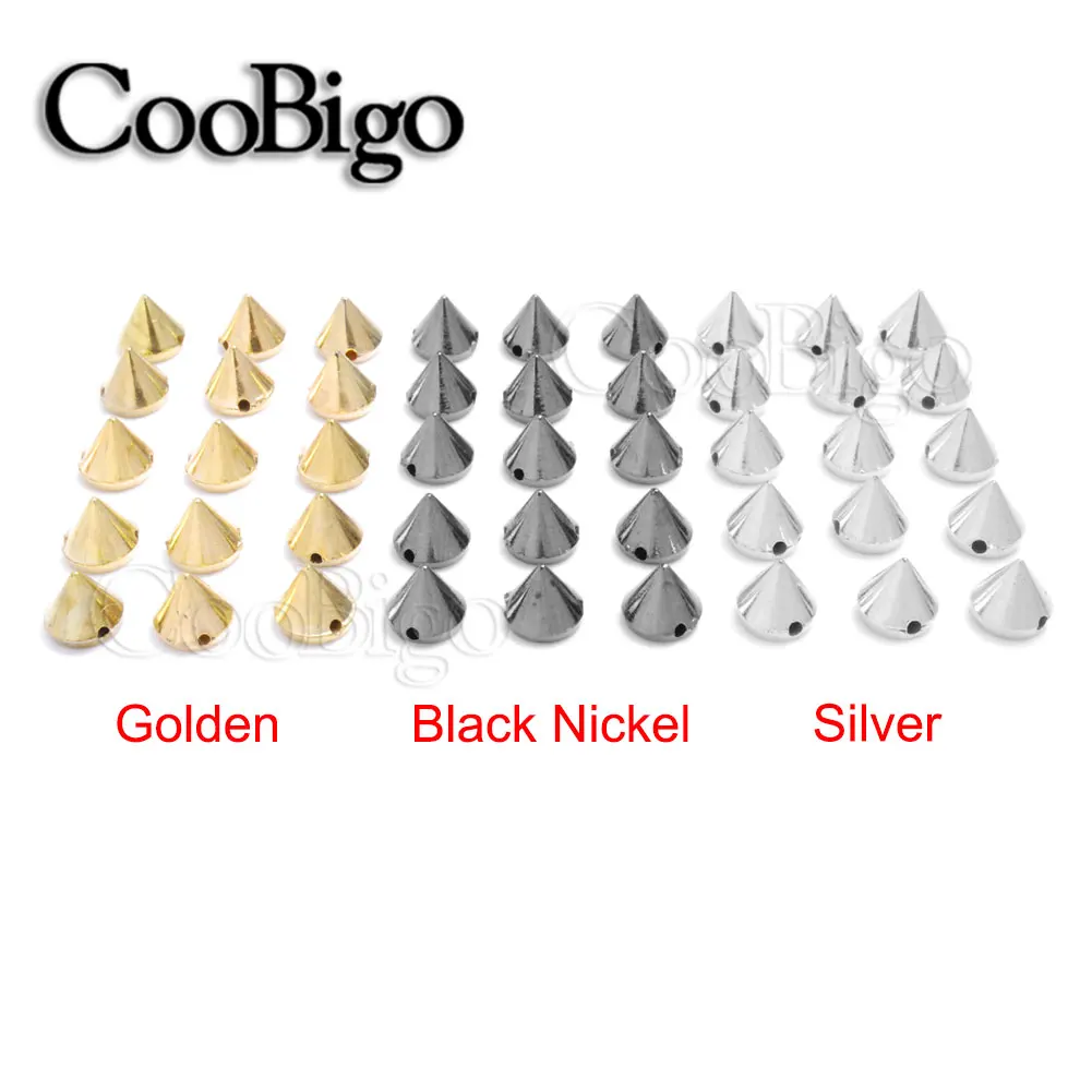 Конус с шипами и заклепками Спайк бисера Хип хоп панк кожа заклёпки сумка сапоги