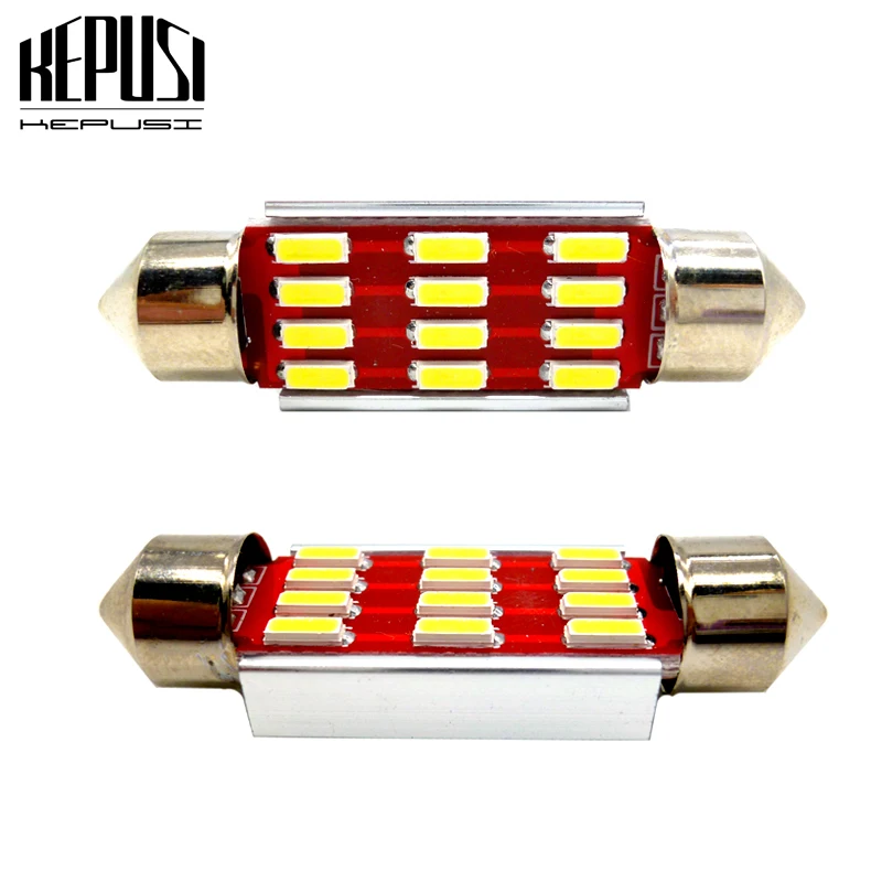2x c5w led Canbus Светодиодная Лампочка 12V Festoon31mm 36mm 39mm 41mm c10w лампа для чтения салона