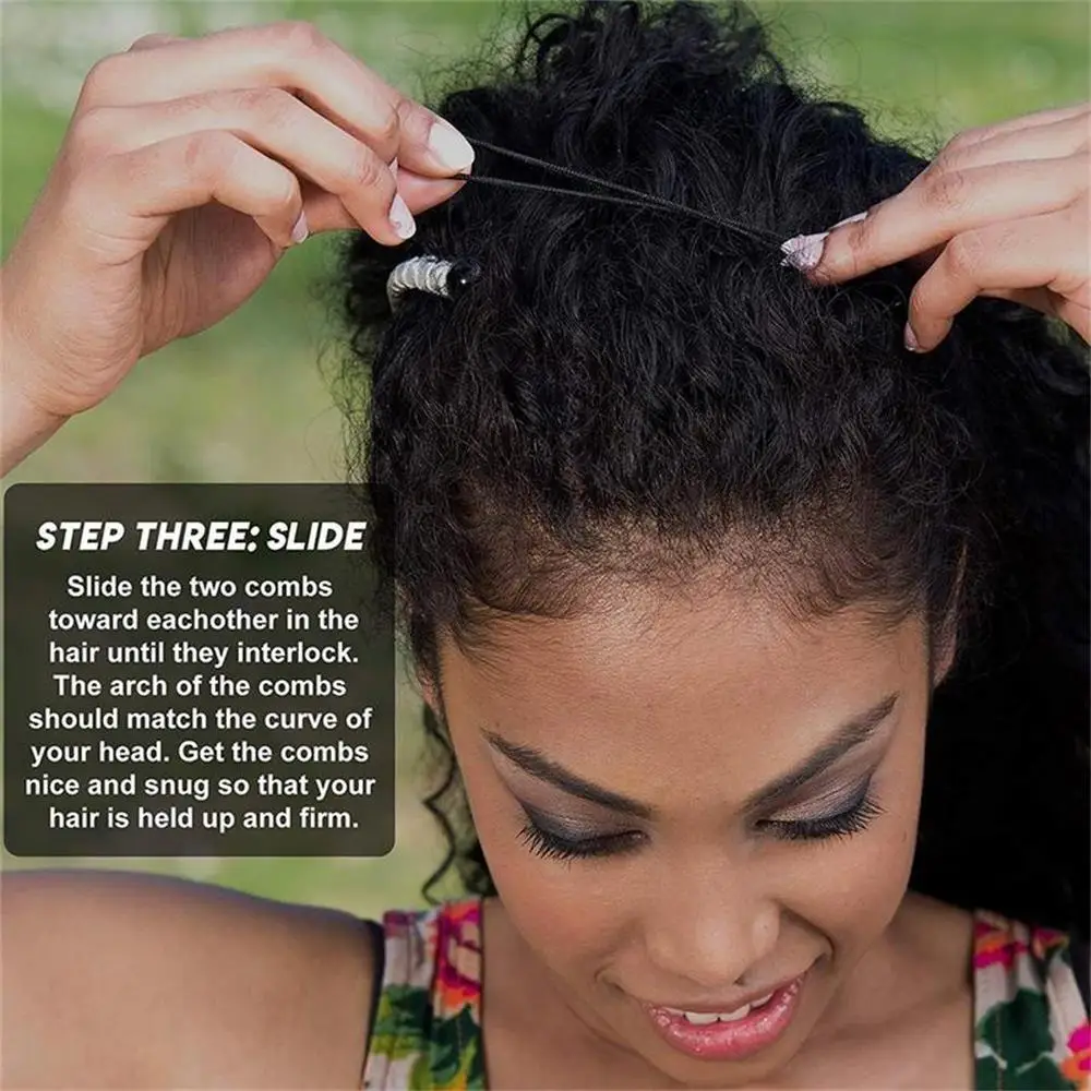 

1PC New Vintage Unisex Lazy Banana Combs Stretchable Metal Hairclip Head Massage Stretchable Comb Gift Hair Styling Tool Acces