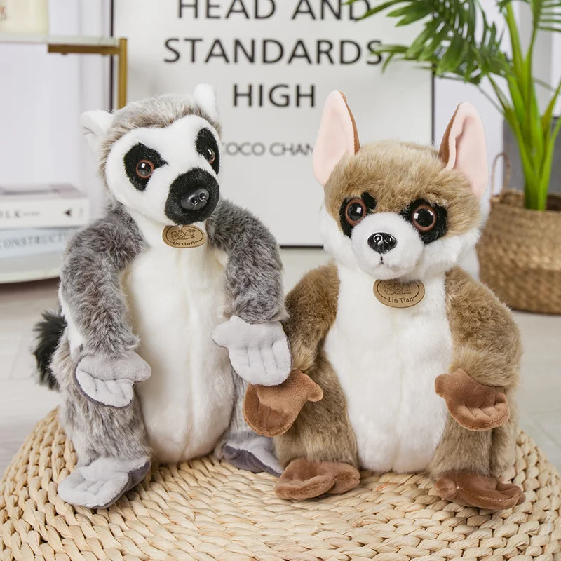 

Hot Arrival Simulation Big Eyes Lemur Plush Dolls Lovely Soft Long Arm Monkey Wild Animal Pillow Nice Birthday Gift for Children