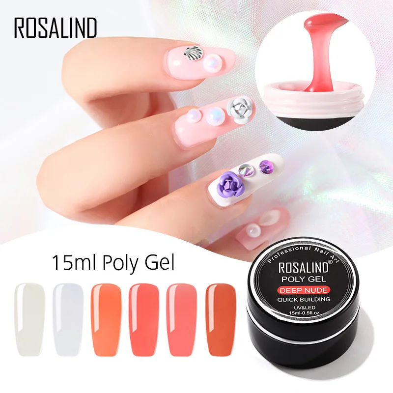 

Nail Extension Gel Pink White Clear Poly Builder UV Gel For Nails Finger Extensions Form Tips French Nail Art Tool Nail Pigment
