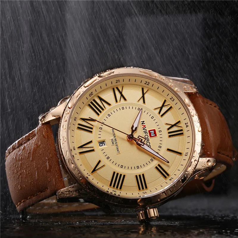 Часы наручные NAVIFORCE Мужские кварцевые в стиле милитари спортивные брендовые