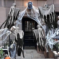 100cm halloween hanging skull ghost haunted house decoration horror props halloween party pendants home indoor outdoor bar decor