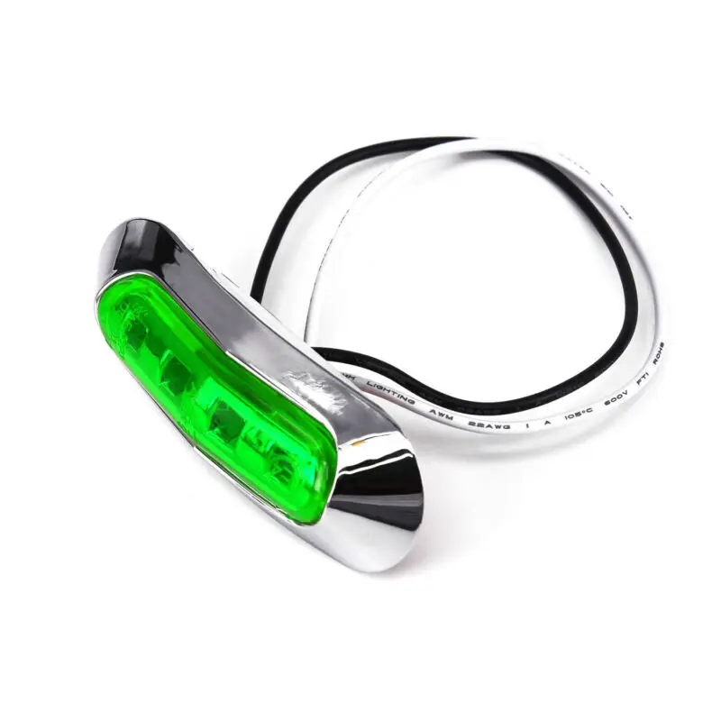 

SUV Side Marker Lights DC 10V-30V 2 W 3.8 X 1.3 X 0.78 In SMD LEDs 10x Green
