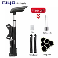 giyo 120psi portable bicycle pump with gauge mini hand cycling air pump mountain bike smart valve pump ball toy tire inflator