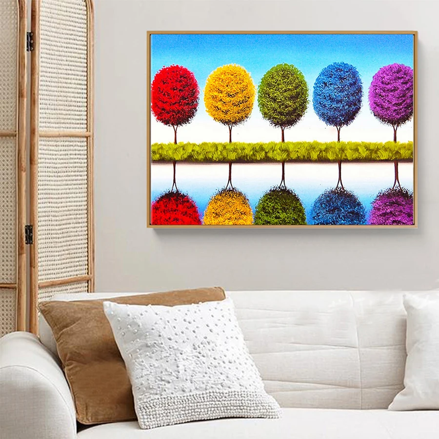 

landscape diy Diamond Painting Full Square Reflection tree 5d Diamond Embroidery Cross-stitch Scenic DIY Diamond Art